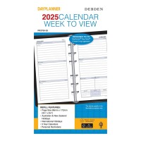 Debden Personal Dayplanner Refill 2025 Week to View